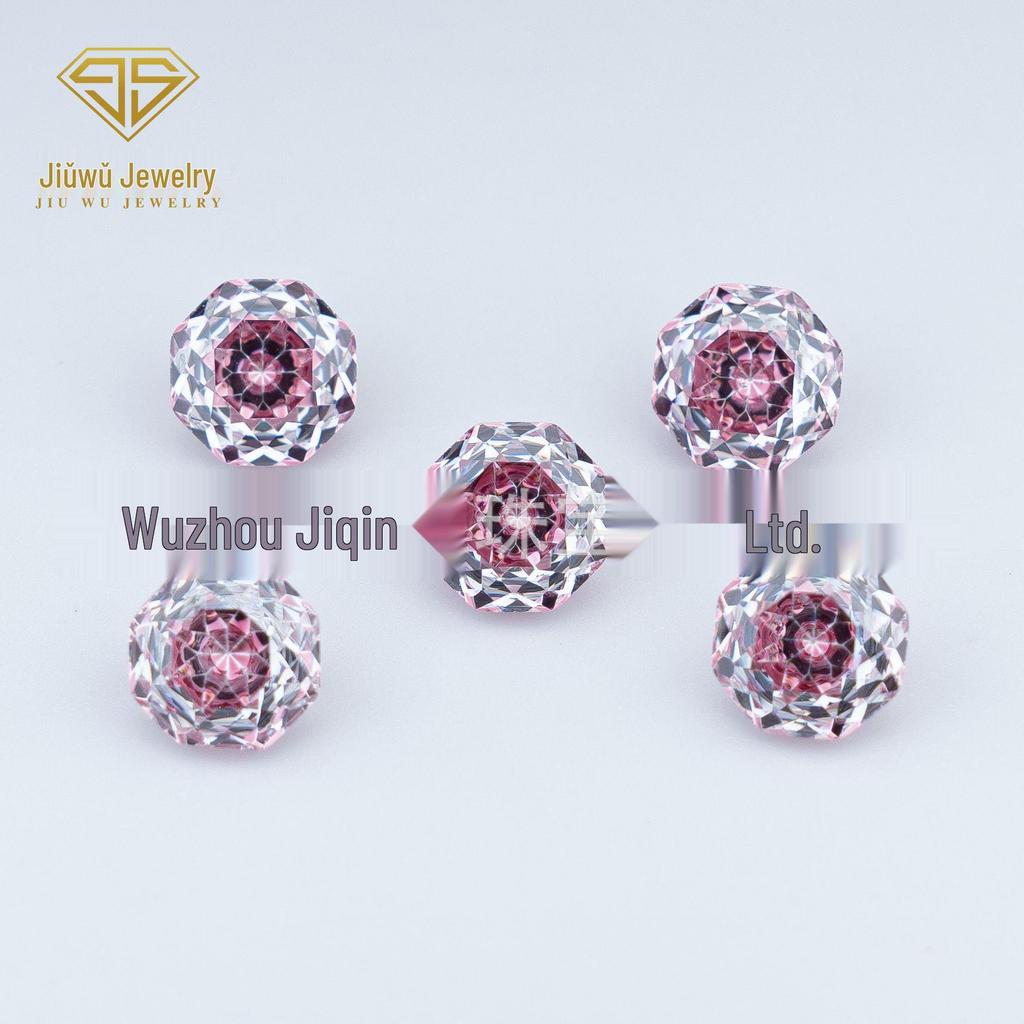 4-8mm Gradient Rose-Cut Two-Tone Soft Core Zircon Millennium Rose