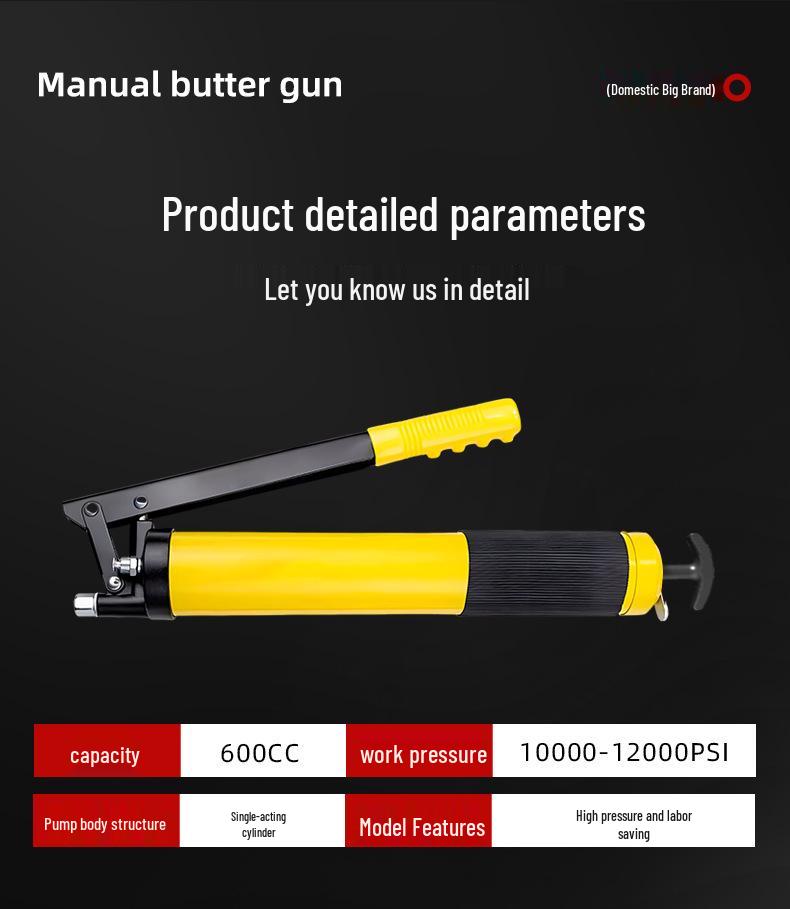 High-Pressure Manual Grease Gun for Construction and Forklift Machinery