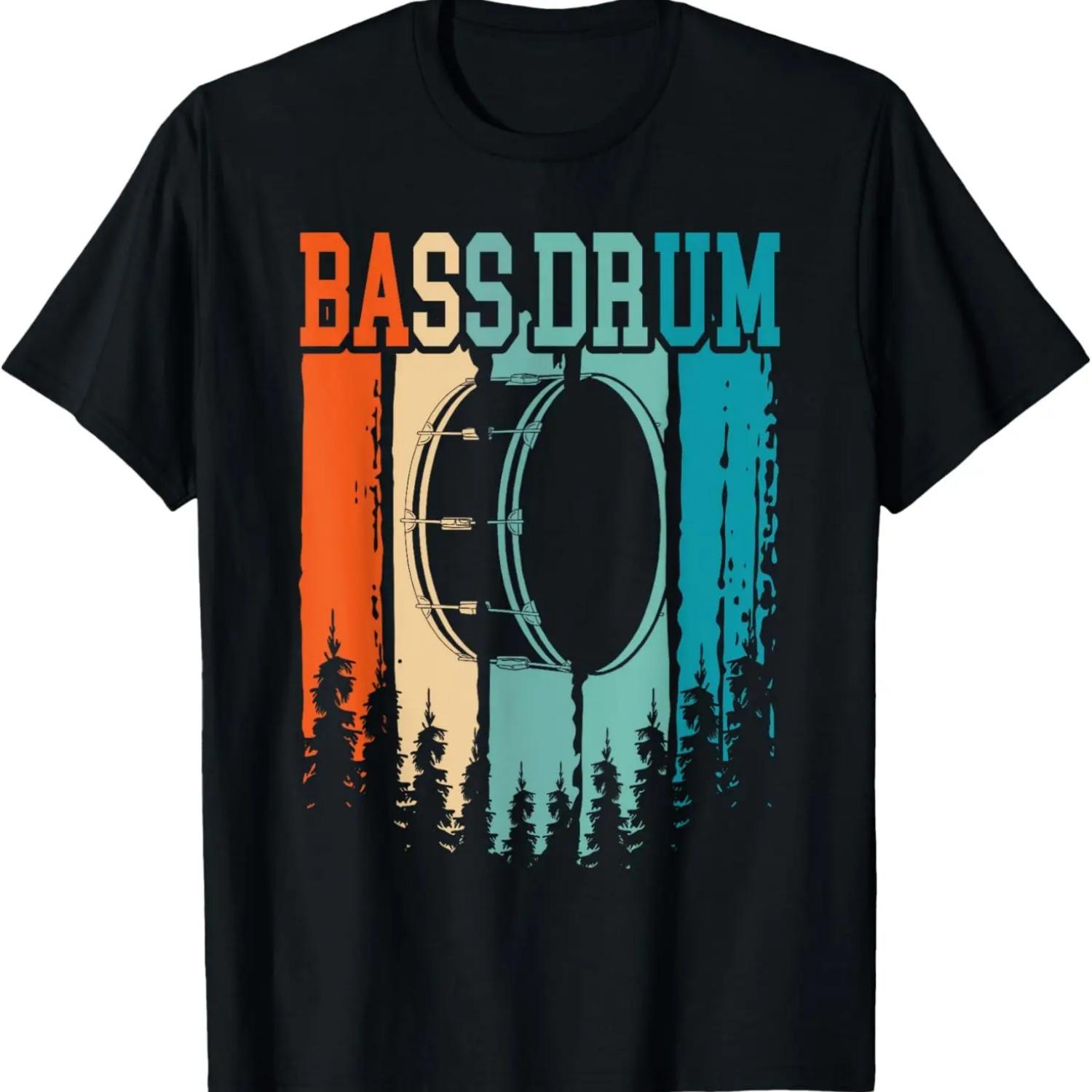 

Bass Drum Retro Vintage T-Shirt XXXXXL чёрный
