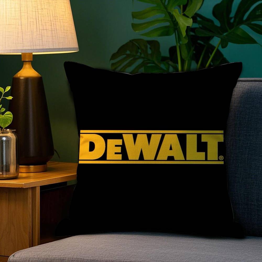Tool Box D-DeWalt Pillow Case Plush Fabric Soft Double Sided Print Sofa Cushion Cover Throw Pillow Covers