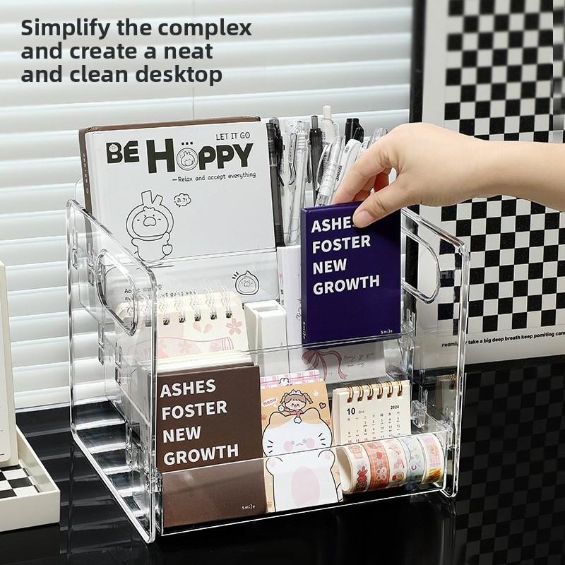 Desktop Storage Box, Transparent Cosmetics, Perfume, Skin Care Products, Water and Lotion, Dressing Table, Organizing, Layered Storage Rack