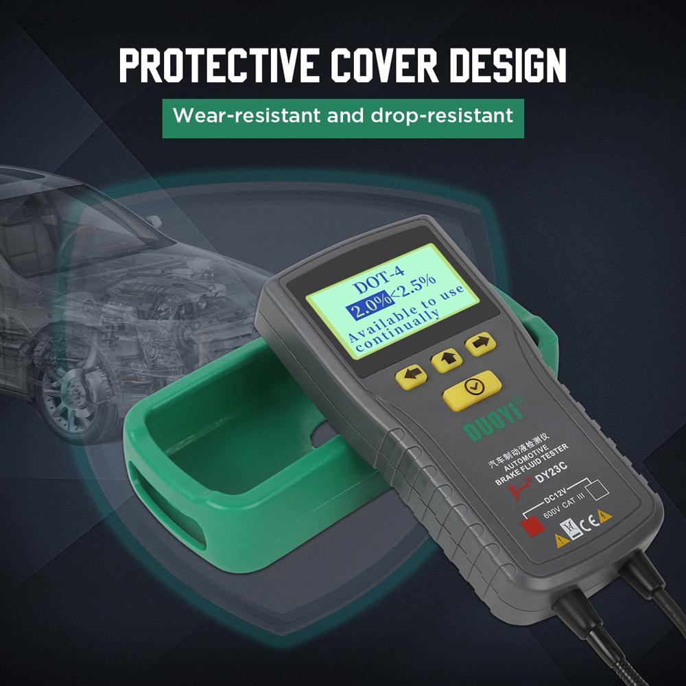DY23C Auto Bremsflüssigkeitstester Genaues Testwerkzeug für Auto Digitalanzeige Automobil Bremsflüssigkeit Wassergehaltsprüfwerkzeug