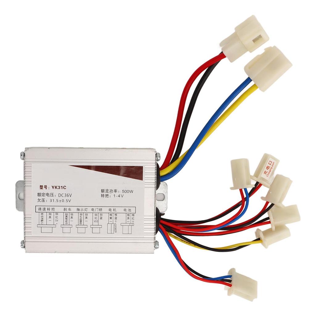 Contrôleur de Vitesse de Moteur 36V 500W Ensemble Accélérateur au Doigt Kit de Conversion pour Vélo Électrique en Alliage d'Aluminium pour Modification de Tricycle Électrique Moto
