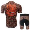 Summer Riding Bicycle Cycling Clothing Set Leopard with Tiger Print Sport Jerseys Bicycle Clothes