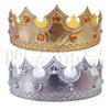 Gold Birthday Crown Headband for Children and Adults - King Diamond Shiny Cloth Cake Decoration Costume