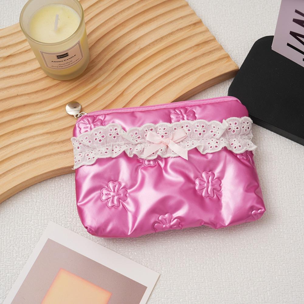 New Butterfly Lace Coin Purse Large Capacity Multipurpose Storage Bag Portable Earphone Bag Women