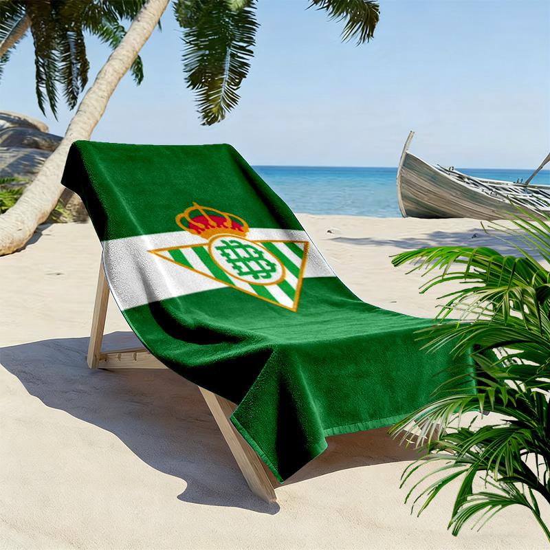 Real Betis Balompié Print Beach Towel, Large Soft Quick Dry Towel for Beach Camping Swimming