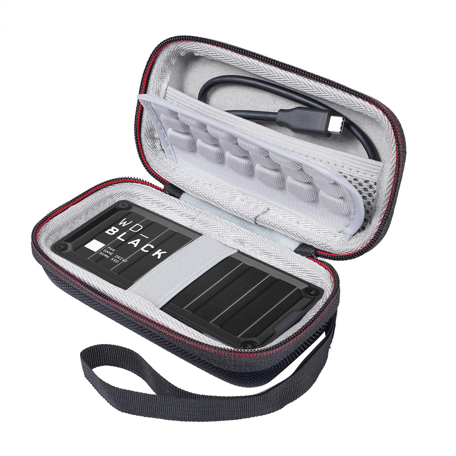 

Жесткий чехол для переноски Портативный внешний чехол для твердотельного накопителя Совместим для WD_Black 500 ГБ 1 ТБ 2 ТБ P40 игровой SSD чёрный