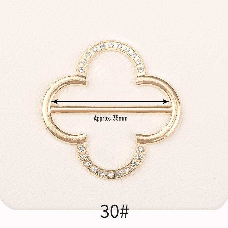 Premium Metal Buckle Summer Korean T-Shirt with Pearl Round Top Knot