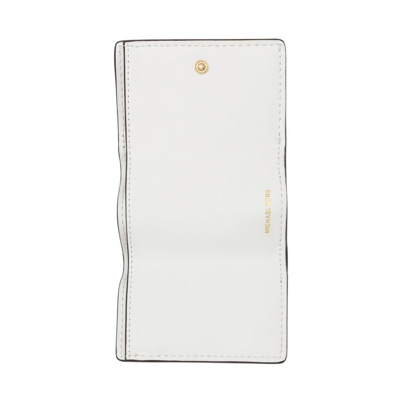 Michael Kors Charm POP Gold Hardware Accessories Cowhide Wallet Small Size Women's Optical White