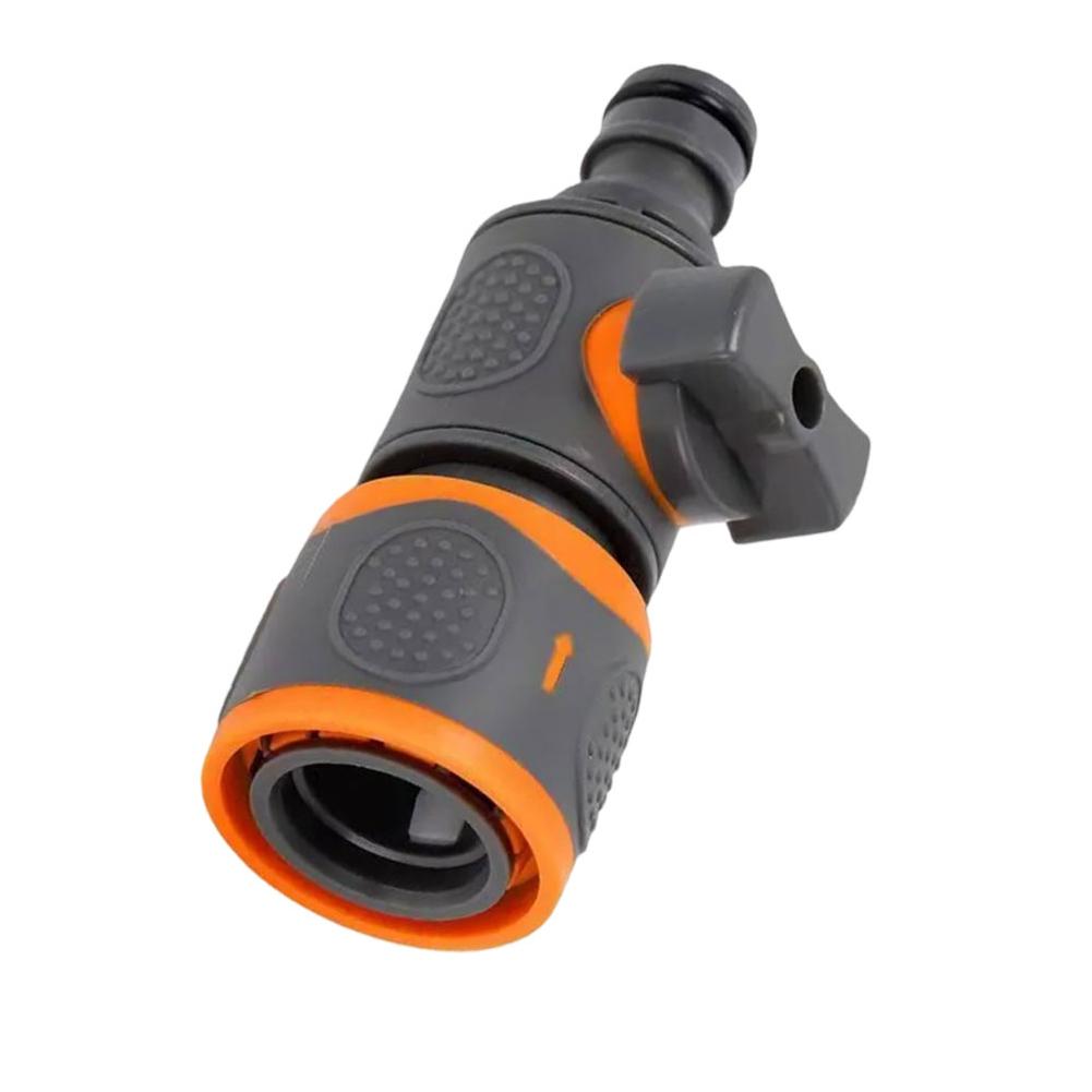 1Pcs Garden Hose Adapter Shut-Off Valve Quick Connect 1/2 Inch 3/8 Inch 1/4 Inch And 3/4 Inch Plastic Watering Pipe Adapter