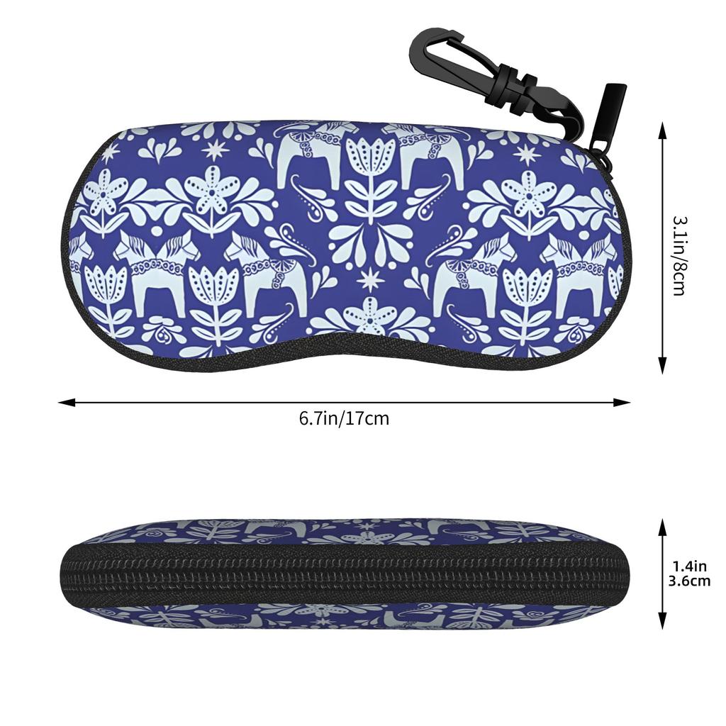 Colorful Running Horses Glasses Case Girls Lightweight Accessories Eyewear Box Cute Glasses Box