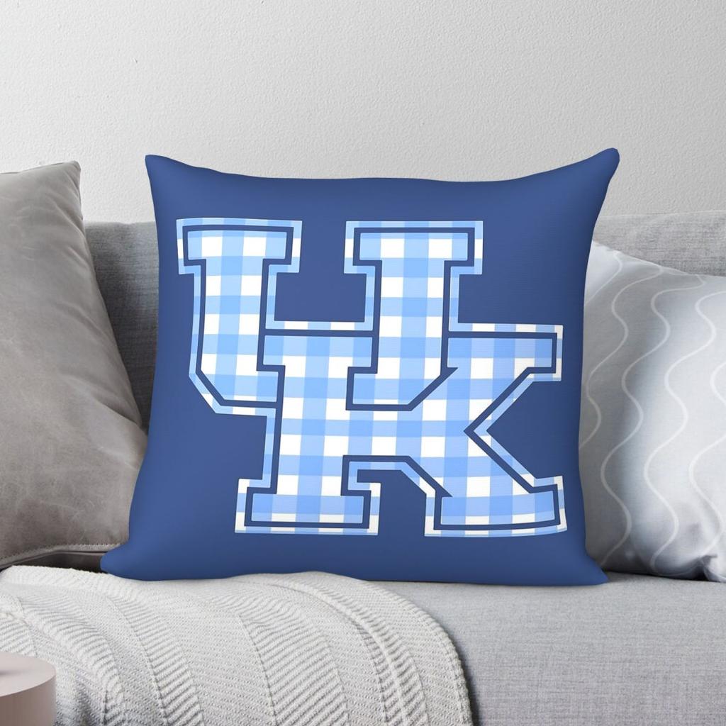 University Of Kentucky Square Pillowcase Polyester Linen Velvet Creative Zip Decorative Throw Pillow Case Car Cushion Case