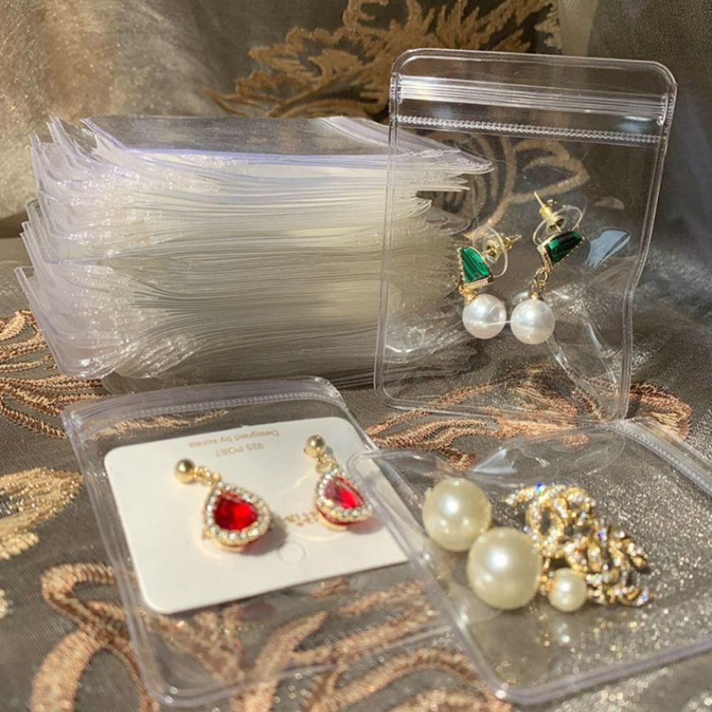 10pcs Bracelet Sealed Bag Thickened Zip Lock Pouches New PVC Zipper Bag