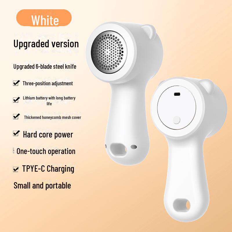 IQ Bear Hairball Trimmer: Rechargeable, Portable 2-in-1 Hair Remover with Digital Display for Household Use