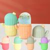 Cactus Shape Ice Cube Roller Massager with Silicone Mold for Reducing Eye Puffiness Reusable Facial Spa Accessory