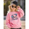 Birthday Gift For Kids Aged 4-12 Rainbow Shattered Mirror Holographic Number 67 SIX SEVEN Graphic Sweatshirt Unisex Boys Girls Black Soft