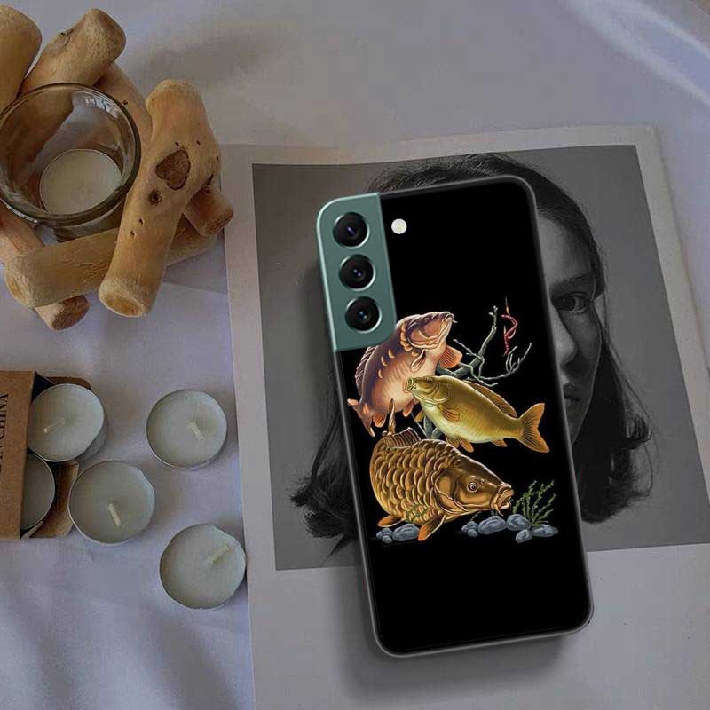 Carp Fishing Fish Phone Case For Samsung A15 A25 A35 A55 Galaxy A70S A50S A30S A30 A40 A71 A51 A41 A31 A21 A11 A01 A20S A10S A20