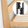 2/4Pcs Bed Frame Conversion Bracket with Hardware Bolt-On to Hook-On Headboard Adapter Bracket Bed Rail Hook Plate Adapter Headboard Attachment Kit