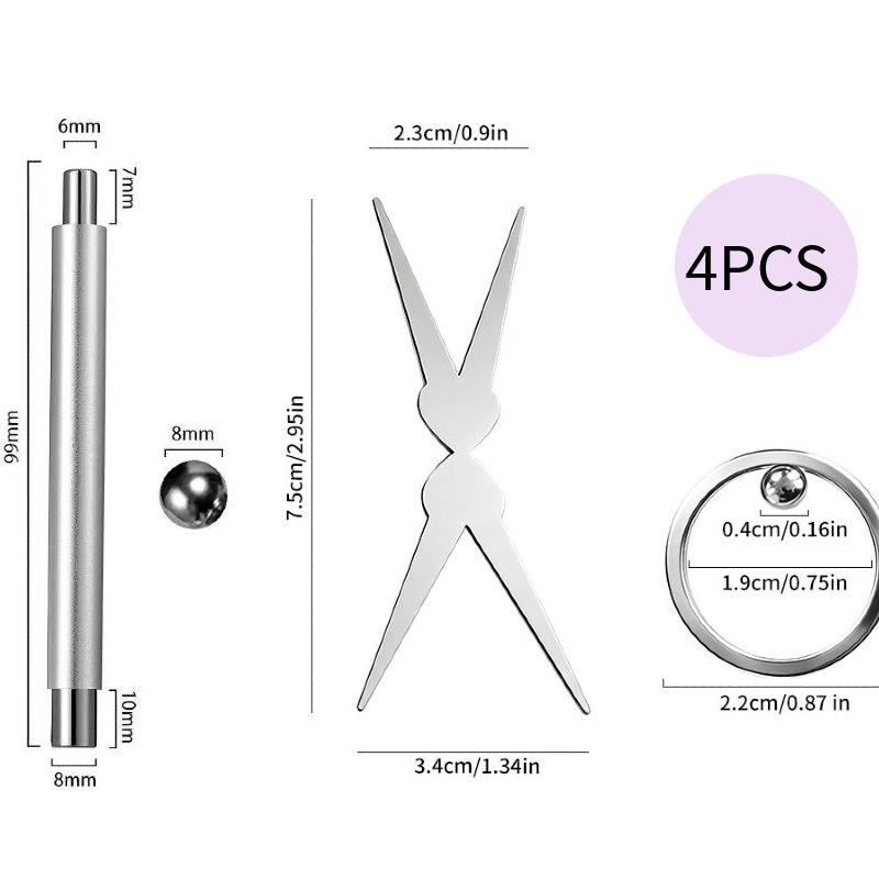Zestaw 4 szt. Narzędzi Magnetycznych do Paznokci Efekt Kociego Oka Francuskie Końcówki Magnesy Kocie Oko Magnetyczny Patyczek do Paznokci Magnesy do Lakieru Żelowego Kocie Oko Narzędzia Manicure