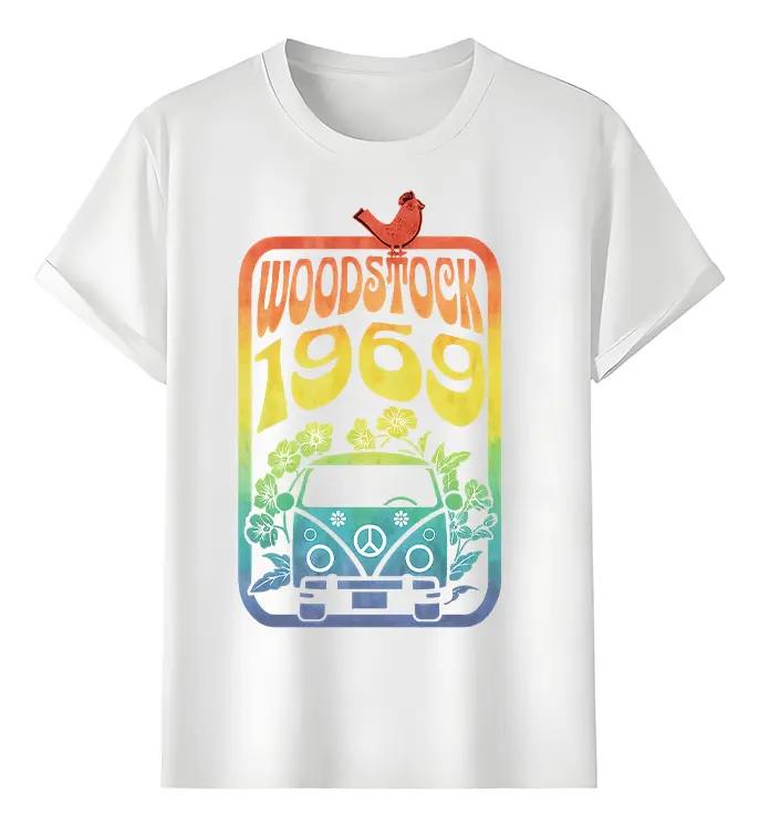 Tshirt Muscle Freaks Woodstock Estilo Retro Hippie 1969