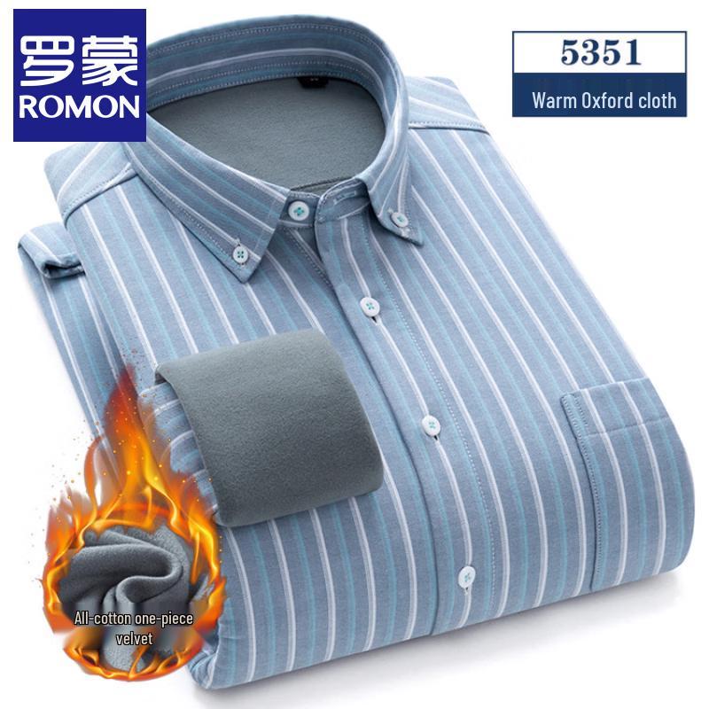 Luomen Men s Winter 100% Cotton Oxford Fleece Shirt 42