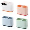 Office Supplies Storage Organizer Desktop Pen Holder, Compartments Thickened Plastic Organizer, Macaron Cute Desk Accessories for Girls Color Vertical