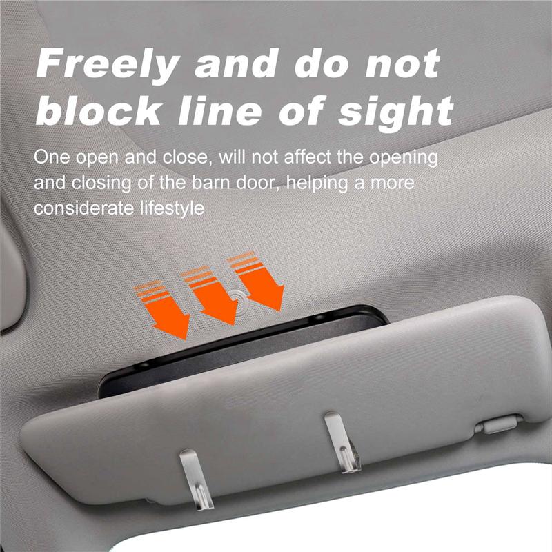 

Car Sun Visor Mirror Makeup Sun-Shading Cosmetic Mirror Vanity Mirror Automobile Make Up Mirror With Six LED Lights Car Styling чёрный