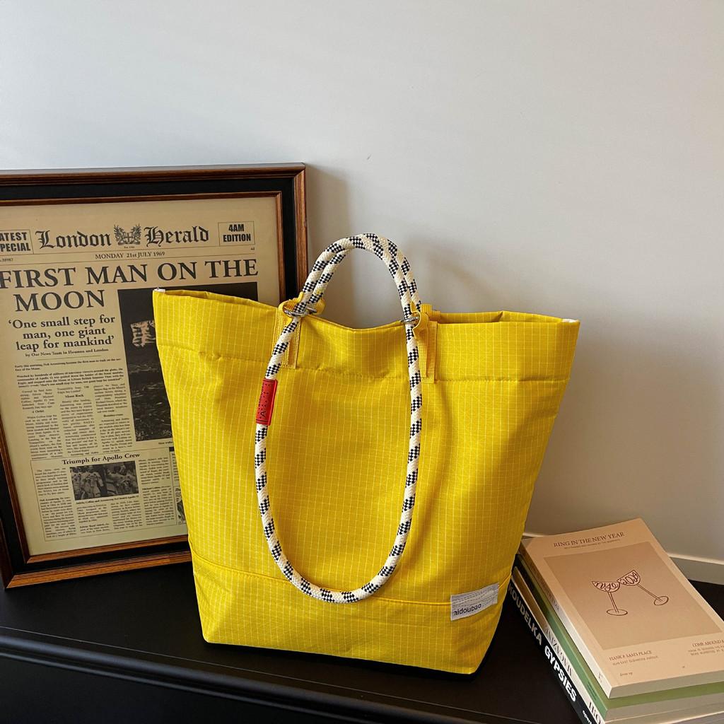 Womens Medium Tote Bag With Polyester Material And Inner Zipper Pockets For Travel And Commuting