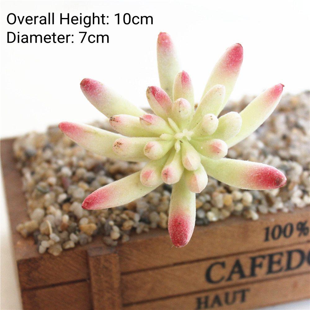 Green Flocking Artificial Succulent Plants Home Bedroom Living Room Decor Fake Plants DIY Flower Arrangement Plante Artificielle