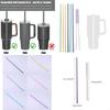 Set of 6 Reusable Straws Silicone Replacements Straw Colorful Straws with Cleaning Brush Silicone Straws Great for Cups X3UC