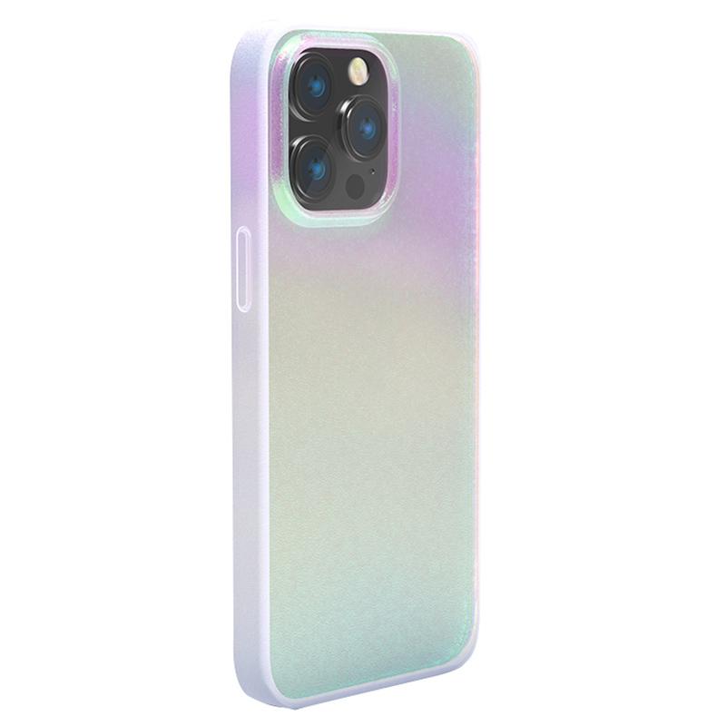 Für iPhone 14 Pro Max Hülle PC+TPU Schutzhülle Aurora Laser Regenbogen