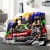 Custom Name Fast & Furious Theme Printed Blanket - Perfect for Couch, Bed, Travel & Outdoor Use | Machine Washable, Cozy & Durable.