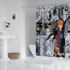 Anime Bathroom Shower Curtain With Hooks, Decorative Bathroom Curtains And Accessories Anime Curtain Decor