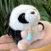 Cute Cartoon Panda Plush Toy Pendant Keychain Kawaii Stuffed Animals Keychain Novelty Backpack Decoration Accessories Gifts
