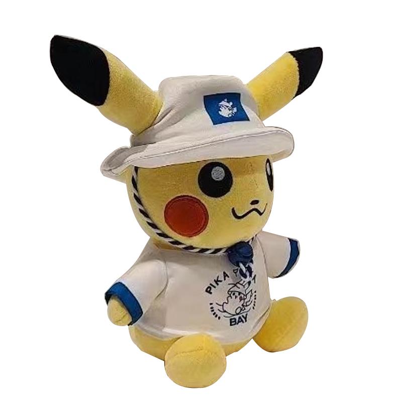 Kawaii Tokyo Bay Pikachu Stuffed Toys Cartoon&Cute Pikachu Plush Dolls Throw Pillow Birthday Gift for Kids Friends Boys
