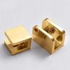 2pcs Adjustable Glass Shelf Clamps Sturdy Copper Holders For Wine Cabinet Shelves Secure Antislip Design