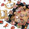 50 PET Christmas Santa Claus themed transparent stickers for party decoration, doors and windows, refrigerator stickers 2026