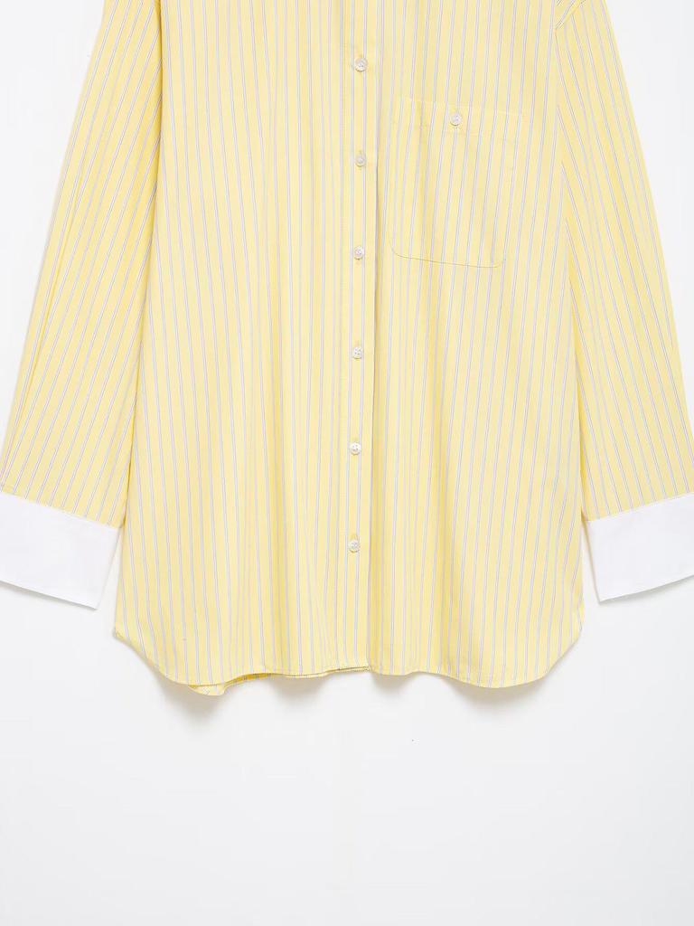 TAOP&ZA Women's Spring Poplin Cotton Loose Long Sleeve Shirt