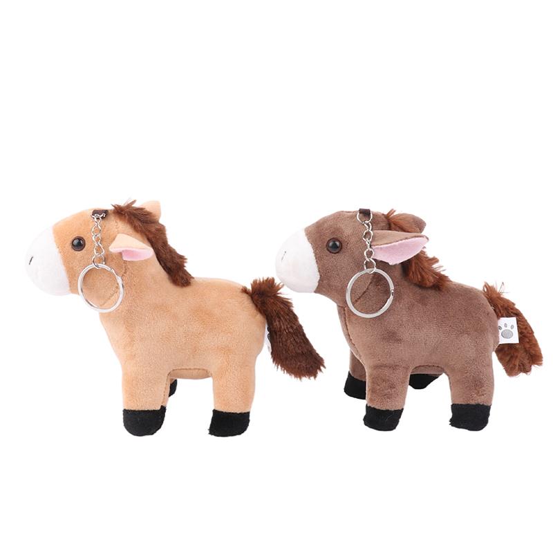 Niedliche Cartoon-Plüsch-Pony-Puppe, Stofftier-Puppe, Kawaii-Plüsch, kleines Pferd, Schlüsselanhänger, Mädchen, Tasche, Anhänger, Geschenke