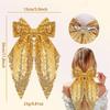 Big Bows Sequin Bow Hair Clip Handmade Bowknot Hair Accessories  Party Accessories