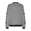 Women's Fashion Striped Star Print Round Neck Long Sleeved Pullover Color Blocked Pullover Sweatshirt Top