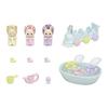 Sylvanian Families DollFurniture Set Milk Rabbits Triplet Favorite Bath DF-22 ST Mark Certified 3 Years Up Toy Dollhouse EPOCH