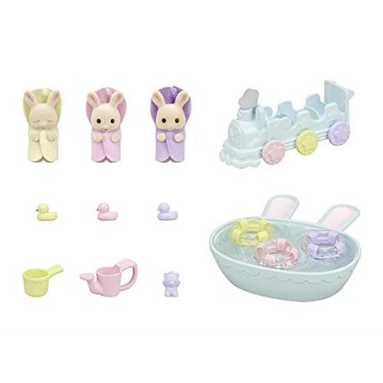 Sylvanian Families DollFurniture Set Milk Rabbits Triplet Favorite Bath DF-22 ST Mark Certified 3 Years Up Toy Dollhouse EPOCH