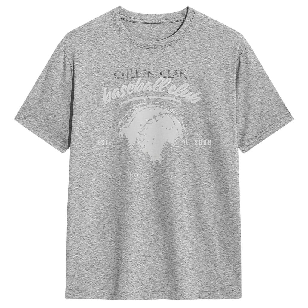 Cullen Baseball Twilight Tshirt Summer Leisure Tshirts Cotton O Neck 4xl 5xl 6xl Tees Shortsleeved Streetwear Tshirt