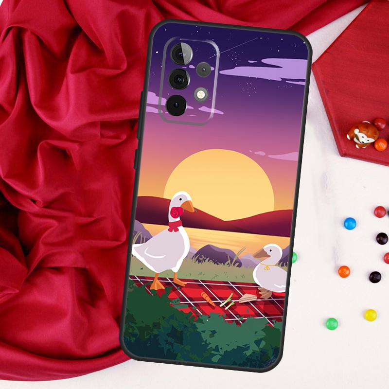 Cartoon Cute Goose Game For Samsung Galaxy A52 A32 A22 A54 A14 A16 A26 A36 A56 A55 A35 A05 A06 A15 A53 A33 A13 Case