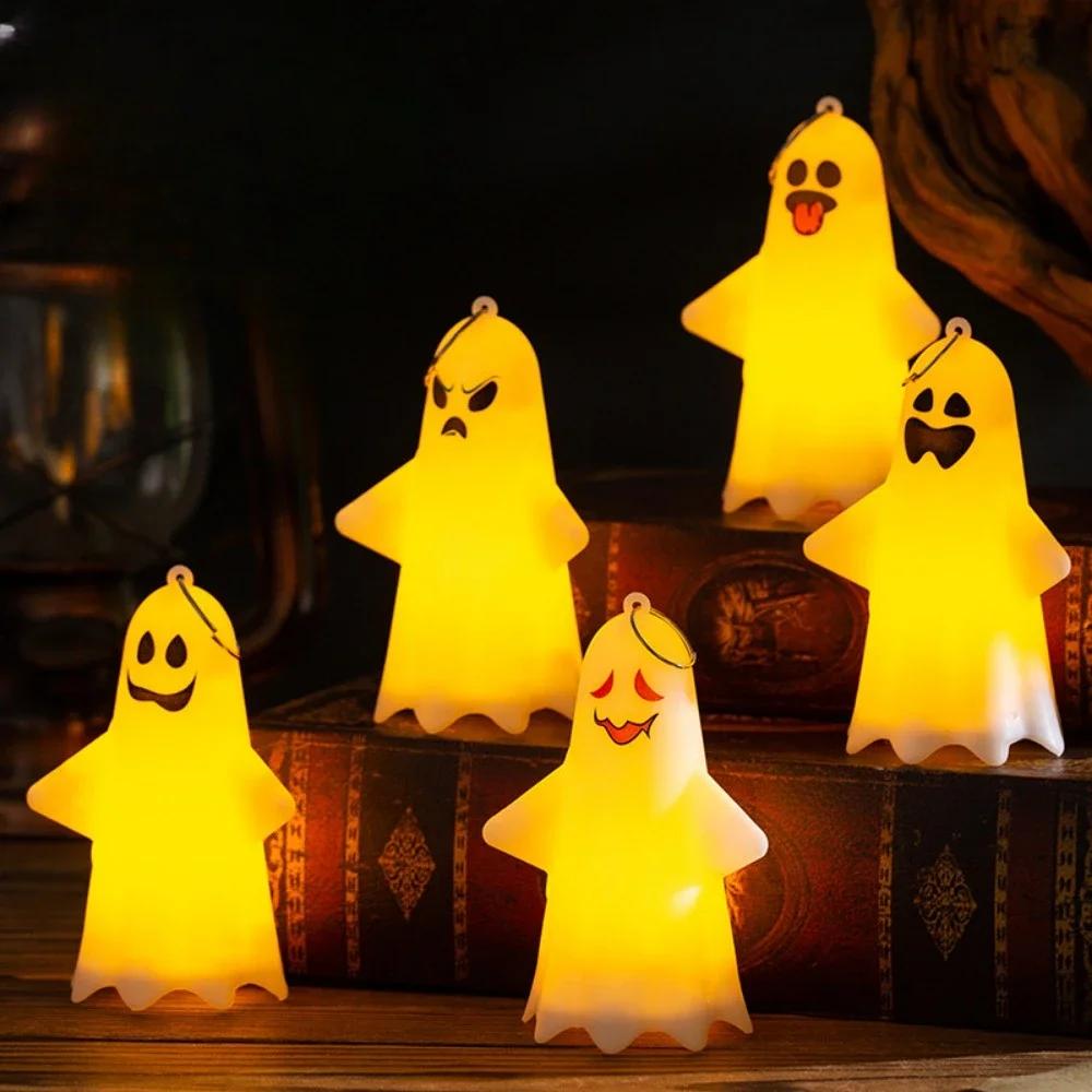 Halloween Ghost LED Light Hanging Ornament Ghost Lamp Pendant Home Table Decoration For Halloween Party Trick Or Treat Supplies
