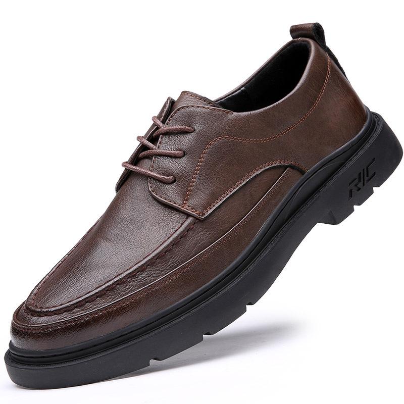 

Business break men s shoes platform sewing line retro dress business men s leather shoes men s casual shoes 2025 44