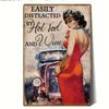 Retro Metal Sign D Hot Rod Girl Wall Art Vintage Tin Poster for Garage Bar Man Cave Home Decor Xcm
