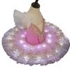Girls' White Swan Ballet Costume: Princess Dancewear Tutu Skirt for Performances